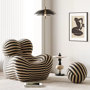 Modern Lazy Sofa Single Sofa 3d model
