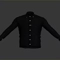 Black Long Sleeve Shirt With Classic Design And Button Front For Daily Wear