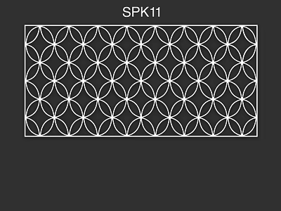 Modern SPK11 Decorative Component With White Interlocking Circular Geometric Pattern 3d model