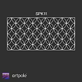 Modern SPK11 Decorative Component With White Interlocking Circular Geometric Pattern