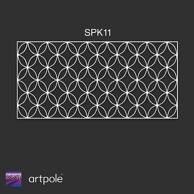Modern SPK11 Decorative Component With White Interlocking Circular Geometric Pattern 3d model