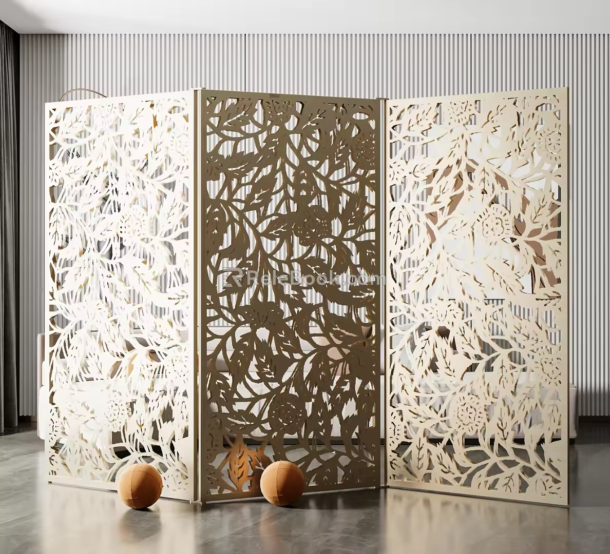Light Luxury Screen Partition 3d model