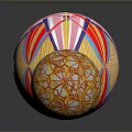 Decorative Colorful Spheres Featuring Intricate Geometric Patterns And Reflective Surfaces 3d model