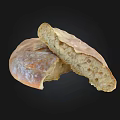 Homemade Bread With Sliced Open Airy Interior And Golden Brown Flour Dusted Crust