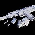 Advanced Tactical Firearms With Optical Scope And Extended Barrel Design