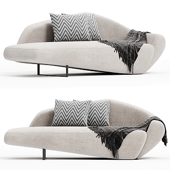 Modern shaped sofa 3d model