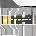 Urban Road Facilities Featuring Crosswalk Yellow Lines Trees And Youth Community Pavement