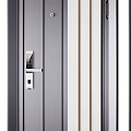 Modern Security Doors With Vertical Horizontal Stripes And Panel Designs For Home Safety