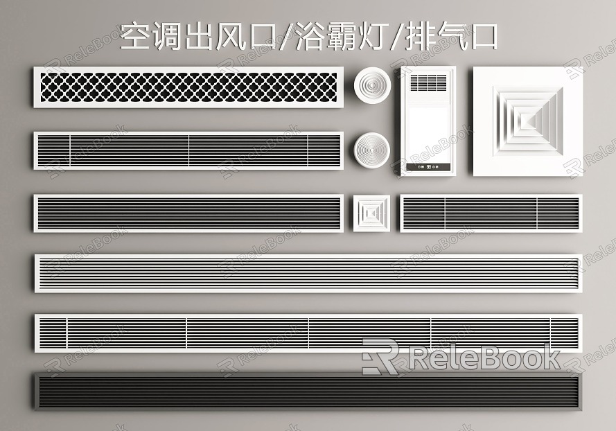 Modern air outlet air conditioning outlet model