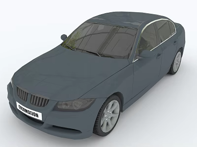 Gray Modern Car With Sleek Exterior Design Front Grille And Silver Wheels 3d model