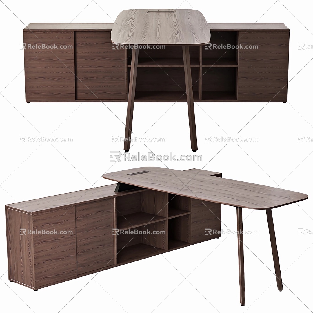 Sideboard Solid Wood Dining Table Dining Table Side Cabinet Combination Desk Combination Dining Table Combination brown Dining Table brown Sideboard brown Desk Combination Cabinet Dining Table 3d model