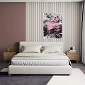 Background double bed 3d model