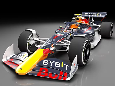 Red Bull Formula 1 Racing Car with Aerodynamic Design and BYBIT Livery 3d model