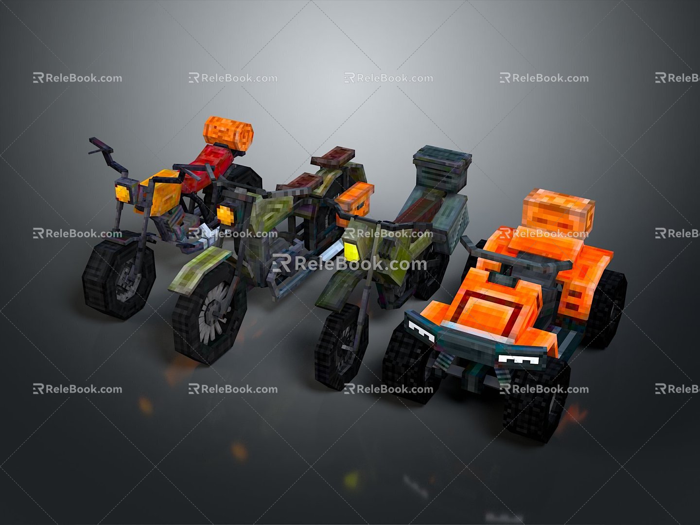 Motorcycle Two-wheeled Motorcycle Cross-country Motorcycle Road Race Motorcycle Motor Vehicle Transport 3d model