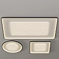 Modern Square Ceiling Light With White Textured Panel Black Frame And Illuminated Edge 3d model