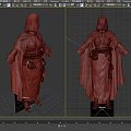 Hooded Mysterious Characters In Tattered Cloaks With Hanging Pouches And Bottles
