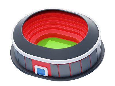 Modern Football Stadium Cartoon Football Stadium 3d model