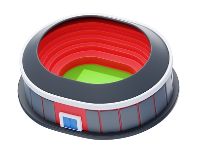 Modern Football Stadium Cartoon Football Stadium 3d model