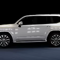White SUV With Modern Design Chrome Accents And Large Alloy Wheels