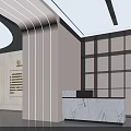Museum Exhibition Hall Interior Featuring Glass Display Cases And Wall Exhibits