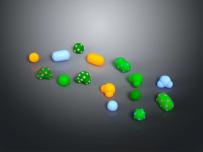 Wood and Stone Decor Elements for Beautiful Home Interior with Natural Texture and Style 3d model