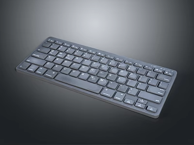 Wireless Ultra Slim Bluetooth Keyboard with Compact Design for Electronic Devices 3d model