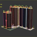 Black Cylindrical Structures With Orange Pipes On Top And Pink Base Supports