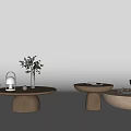 Modern coffee table simple coffee table combination 3d model