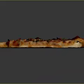 Delicious Pizza Slice Topped With Red Sauce Purple Onions Green Scallions And Crispy Crust