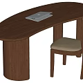 Wind desk and chair combination log wind desk and chair combination 3d model