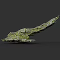 Natural Wood Stone Decorative Accent With Moss Covered Surface And Organic Natural Texture