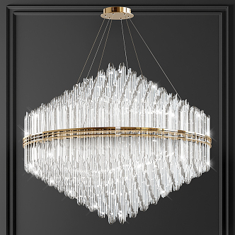 Light Luxury Crystal Chandelier 3d model