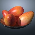 Mango fruit plate fruit 3d model