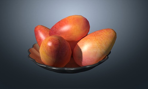 Mango fruit plate fruit 3d model