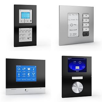 Modern doorbell doors and windows security monitoring doorbell 3d model