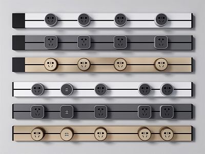 Modern socket rail socket 3d model