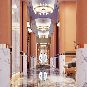 Light Luxury KTV Corridor Business Corridor 3d model