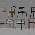 Modern Dining Chairs With Various Wooden Designs And Leather Seat Options