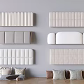Wall Mounted Upholstered Headboards In Various Styles With Decorative Pillows