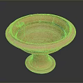 Red Clay Bonsai Plant Pot With Round Design And Pedestal Base