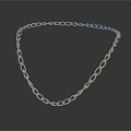 Modern Necklace Gold Necklace Thick Necklace Large Gold Necklace 3d model