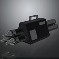Tactical Portable Weapon With Black Body Three Conical Metal Tips And Handle