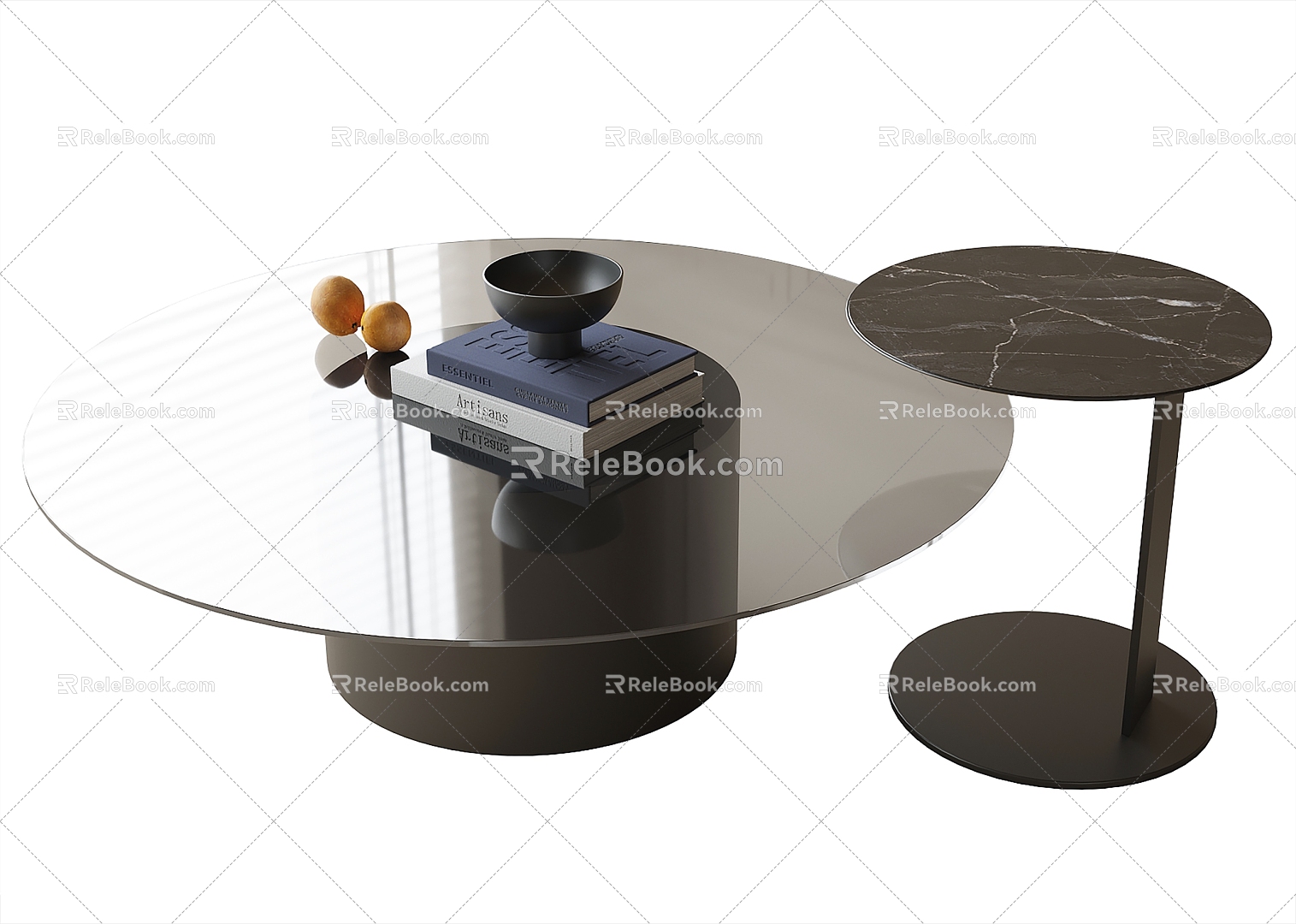 Coffee table round coffee table 3d model