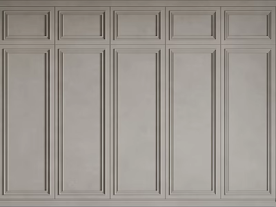 Light Colored Wainscoting Rectangular Panels With Simple Design For Interior Walls 3d model