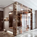 Modern Wine Cabinet Multi-function Wine Cabinet 3d model
