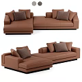 Modern Light Luxury Multiplayer Sofa Collection 3d model