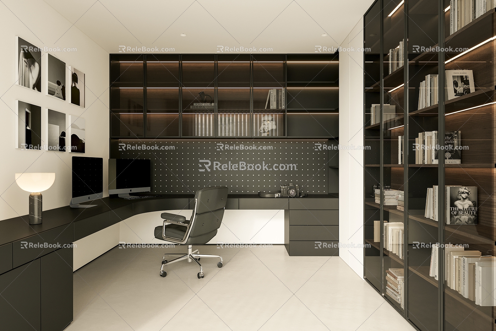 Modern study 3d model