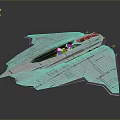 Futuristic White Spacecraft Model With Blueprint Lines And Surface Details For Space Exploration