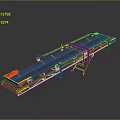 Industrial Conveyor Belt Equipment With Automated Transport System And Red Black Structure