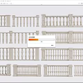 European Style Balcony Railing Stone Railing Stone Railing Stone Railing Fence Guardrail Aquarius Pillar 3d model